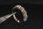 Bague 54 Alliance - Bague demi-tour en or rose 18 carats et diamants 58 Facettes