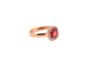 Bague 54 Bague en or rose 18 carats avec rhodolite et diamants 58 Facettes