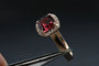 Bague 54 Bague en or rose 18 carats avec rhodolite et diamants 58 Facettes