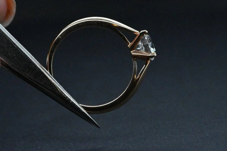 Bague 53 Solitaire - Bague en or rose 750 et diamant 1,20 ct 58 Facettes