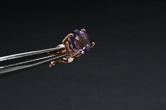 Boucles d'oreilles Boucles d'oreilles améthystes en or rose 58 Facettes
