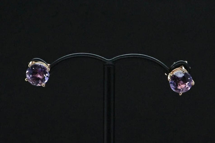 Boucles d'oreilles Boucles d'oreilles améthystes en or rose 58 Facettes
