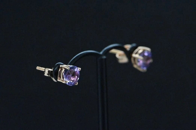Boucles d'oreilles Boucles d'oreilles améthystes en or rose 58 Facettes