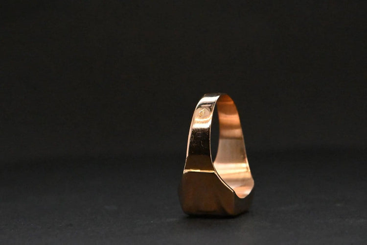 Bague 52 Chevalière en or jaune 18 carats, taille 52 58 Facettes
