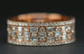 Bague 55 Bague alliance en or rose 18 carats sertie de diamants 1,10 ct 58 Facettes