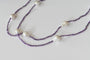 Collier Collier en améthyste et perles d’eau douce 58 Facettes
