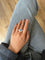 Bague 53 Bague en or blanc 18 carats avec saphir et diamants 58 Facettes