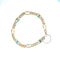 Bracelet Bracelet en or jaune 18 carats à turquoises et perles 58 Facettes