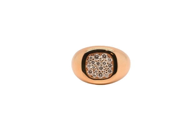 Bague 54 Bague diamant en or rose 18 carats 58 Facettes