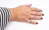 Bague 54 Bague diamant en or rose 18 carats 58 Facettes
