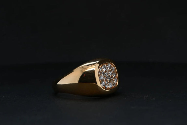 Bague 54 Bague diamant en or rose 18 carats 58 Facettes