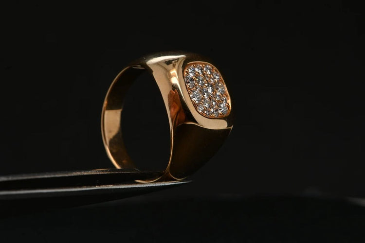 Bague 54 Bague diamant en or rose 18 carats 58 Facettes