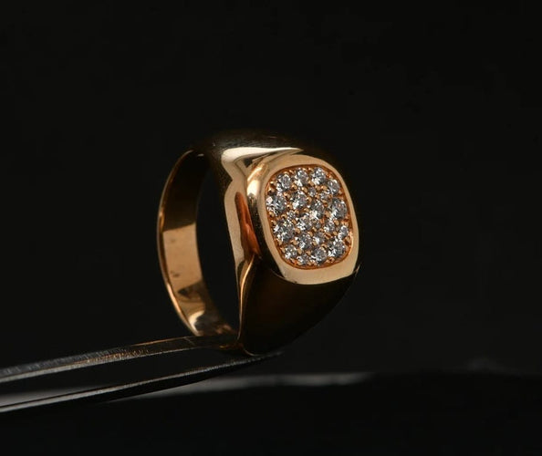 Bague 54 Bague diamant en or rose 18 carats 58 Facettes