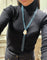 Collier Collier sautoir à franges en topazes London blue, perle baroque et bakélite 58 Facettes