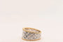 Bague 54 Bague bandeau en or bicolore et diamants 0,340 ct 58 Facettes