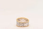 Bague 54 Bague bandeau en or bicolore et diamants 0,340 ct 58 Facettes