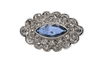 Broche Broche vintage en or blanc 18 carats, saphir et diamants 58 Facettes