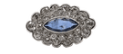 Broche Broche vintage en or blanc 18 carats, saphir et diamants 58 Facettes