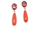 Boucles d'oreilles Boucles d'oreilles pendantes en or jaune 18 carats avec grenats et tanzanites 58 Facettes