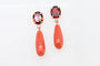 Boucles d'oreilles Boucles d'oreilles pendantes en or jaune 18 carats avec grenats et tanzanites 58 Facettes