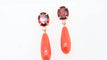 Boucles d'oreilles Boucles d'oreilles pendantes en or jaune 18 carats avec grenats et tanzanites 58 Facettes