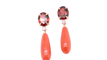 Boucles d'oreilles Boucles d'oreilles pendantes en or jaune 18 carats avec grenats et tanzanites 58 Facettes