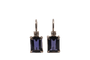 Boucles d'oreilles Boucles d'oreilles en or blanc 18 carats avec iolites et diamants 58 Facettes