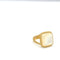 Bague 54.5 Bague anneau carré en or jaune 18 carats et nacre 58 Facettes