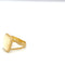 Bague 54.5 Bague anneau carré en or jaune 18 carats et nacre 58 Facettes