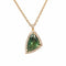 Collier Collier pendentif saphir vert 2,27 ct et diamants en or rose 18 carats 58 Facettes