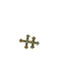 Broche Broche Croix de Lorraine en or jaune 18 carats émaillée 58 Facettes