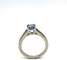 Bague 53 Bague en or blanc 18 carats avec saphir et diamants (0,80 ct) 58 Facettes