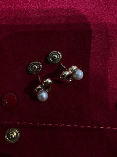 Boucles d'oreilles Cartier - Boucles d'oreilles cœur en or jaune 18 carats et perles blanches 58 Facettes