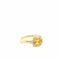 Bague 54 Bague de fiançailles en or rose avec saphir jaune et diamants 58 Facettes