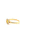 Bague 54 Bague de fiançailles en or rose avec saphir jaune et diamants 58 Facettes