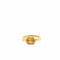 Bague 54 Bague de fiançailles en or rose avec saphir jaune et diamants 58 Facettes