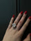 Bague 54 Bague en or rose 18 carats avec quartz blanc 8,05 ct et diamants 58 Facettes