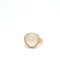 Bague 54 Bague en or rose 18 carats avec quartz blanc 8,05 ct et diamants 58 Facettes