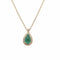 Pendentif Pendentif en or rose 18 carats avec émeraude cabochon et diamants 58 Facettes