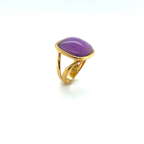 Bague 44.5 Bague en or jaune 18 carats avec améthyste et nacre 58 Facettes 32877/DB0FGRF5CV