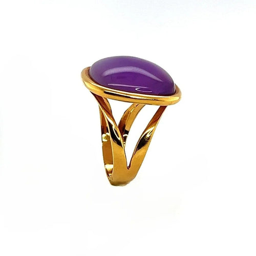 Bague 44.5 Bague en or jaune 18 carats avec améthyste et nacre 58 Facettes 32877/DB0FGRF5CV