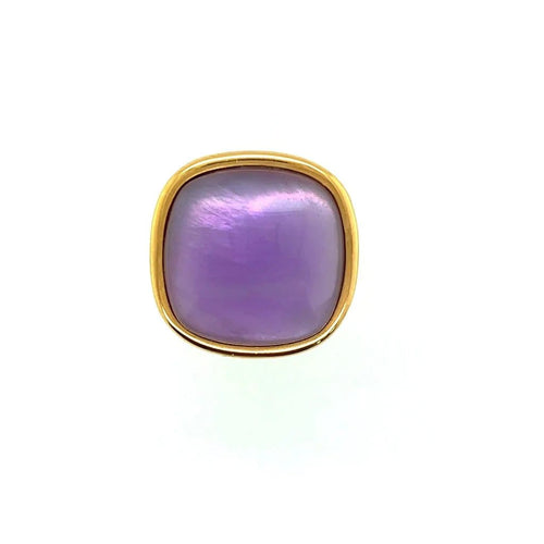 Bague 44.5 Bague en or jaune 18 carats avec améthyste et nacre 58 Facettes 32877/DB0FGRF5CV