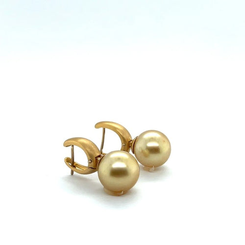 Boucles d'oreilles Boucles d’oreilles pendantes en or jaune 18 carats et perles champagne 58 Facettes 380872/Z05HU0U1