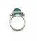 Bague 54 Bague en or blanc 750 avec émeraude et diamants 58 Facettes