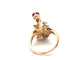 Bague 54 Bague en or jaune 750 avec rubis taille poire et diamants 58 Facettes