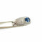 Bague 54 Bague cocktail en or blanc 18 carats avec saphir et diamants 58 Facettes