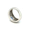 Bague 54 Bague cocktail en or blanc 18 carats avec saphir et diamants 58 Facettes