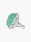 Bague 52 Bague émeraude gravée et diamants en or blanc 18 carats 58 Facettes