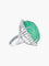 Bague 52 Bague émeraude gravée et diamants en or blanc 18 carats 58 Facettes