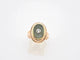 Bague 54.5 Bague ancienne en or jaune 18K avec diamant et jade 58 Facettes
